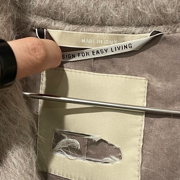 Maxmara Intrend mohair/alpaca long coat with belt - Picture 4 of 5